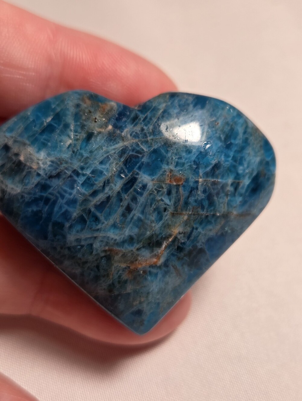 Blue Apatite Gemstone Heart Shaped Accent - Home/Office/GREAT GIFT!! π - Picture 2 of 5